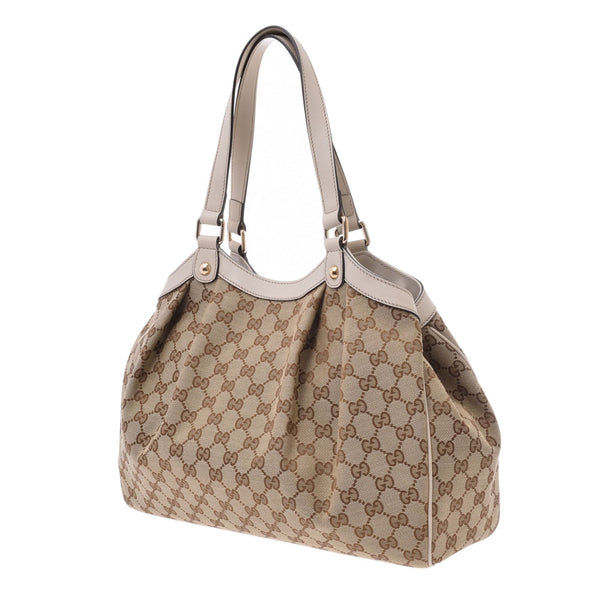 GUCCI Gucci Outlet Beige Ivory Ladies GG Canvas Tot Bag 338919