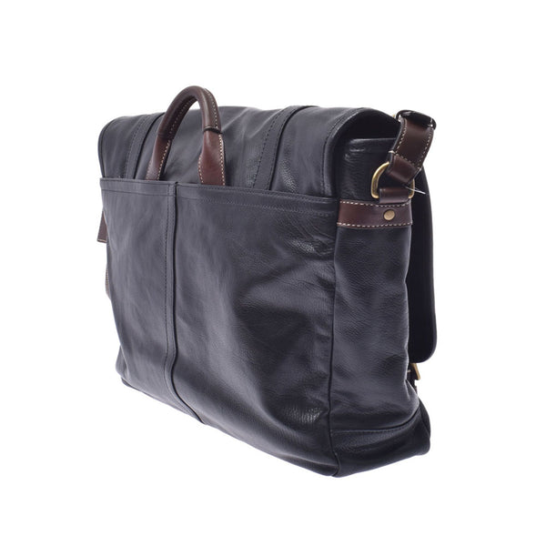 COACH Coach Harrison Messenger Bag Navy/Brown Men's Leather Shoulder Bag 70386