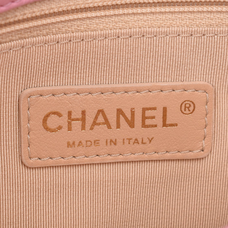 CHANEL Chanel Chain Shoulder Bag Pink x Vintage Metallic Ladies Calf Shoulder Bag Used