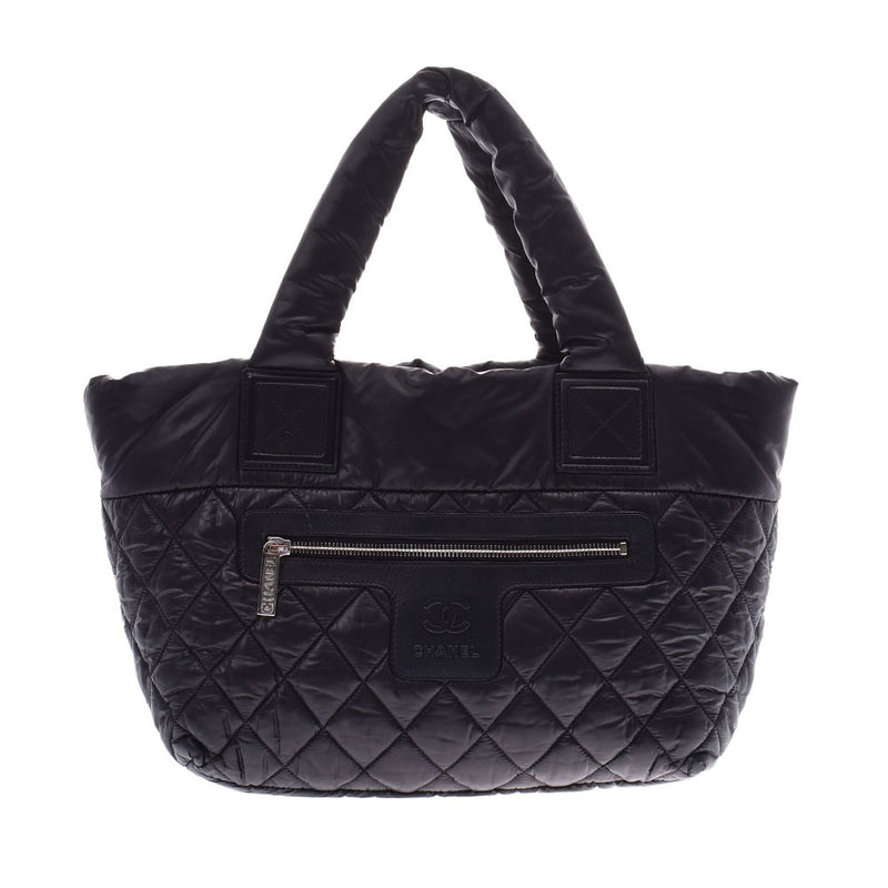 Chanel Coco Cocoon Tote Black Ladies Nylon Tote Bag CHANEL Used ...
