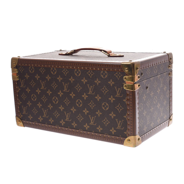 LOUIS VUITTON Louviton Boat Cosmetics: Monogram Brown Unisex Monogram Trunk S40346 Used