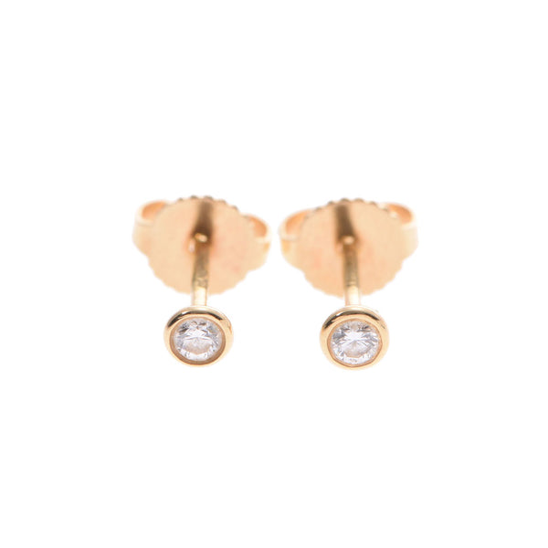 TIFFANY&Co. One Tiffany visor yard pierced earrings diamond pierced earrings Lady's K18YG pierced earrings A rank used silver storehouse