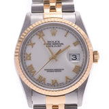 ROLEX ROLEX: Dytojast 16233 Menz YG/SS wristwatch, White-loman, white-Roman character, A-rank, used silver storehouse.