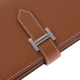 HERMES エルメスベアンスフレ 
 ゴールド×シルバー金具 D刻印(2019年頃)刻印 ユニセックス ヴォーエプソン 二つ折り財布