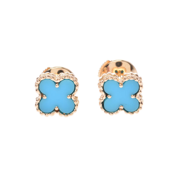 Van Cleef & Arpels Van Cleef & Arpels Suite Alhambra Ladies YG/Turquoise Earrings A Rank Used Ginzo