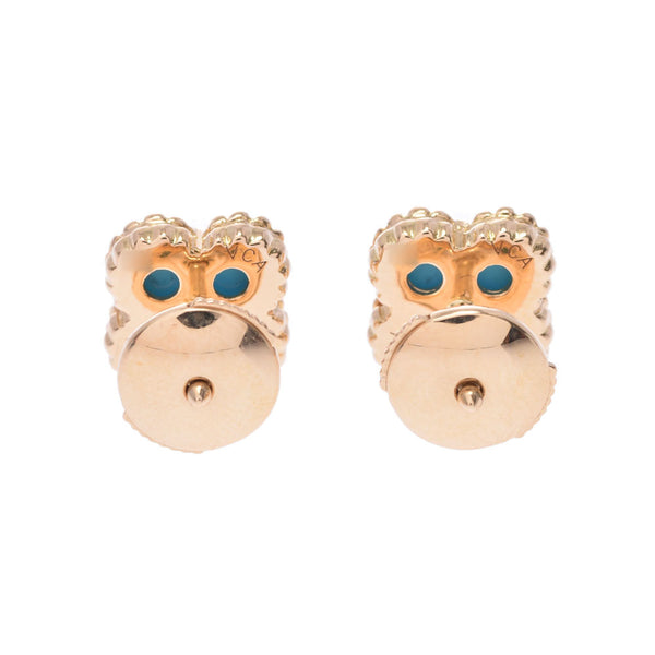 Van Cleef & Arpels Van Cleef & Arpels Suite Alhambra Ladies YG/Turquoise Earrings A Rank Used Ginzo