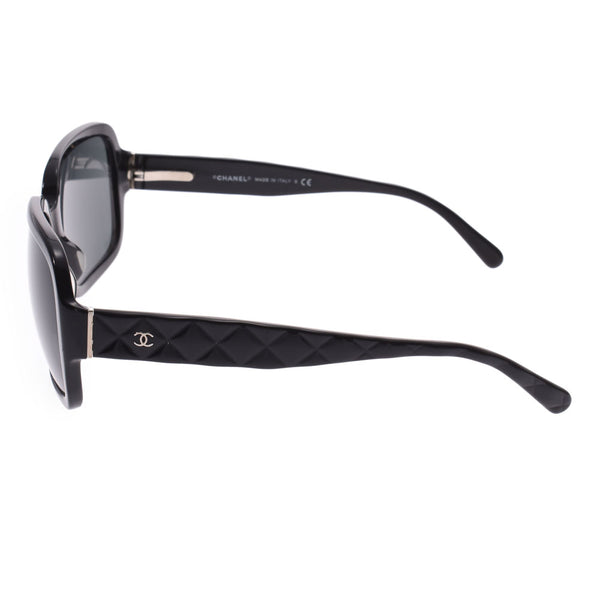 CHANEL Chanel matelasse black 5124-A c.501/87 unisex sunglasses AB rank used silver storehouse