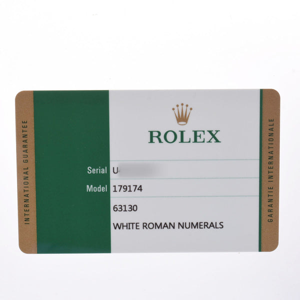 ROLEX ロレックス デイトジャスト 179174 レディース SS/WG 腕時計 自動巻き 白文字盤 Aランク 中古 銀蔵