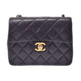 CHANEL CHANEL Mini Matasse Chain Shoulder Bag Black Gold Hardware Ladies Lambskin Shoulder Bag Used