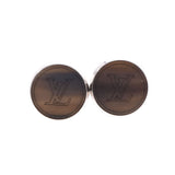 Louis Vuitton moss brown marble silver metallic Mens cuffs