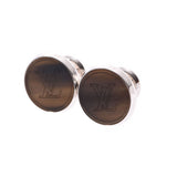 Louis Vuitton moss brown marble silver metallic Mens cuffs