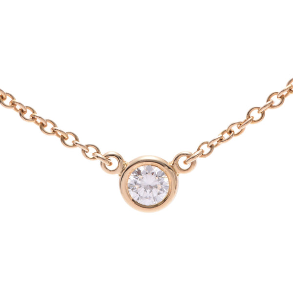 TIFFANY&Co. One Tiffany visor yard necklace diamond Lady's K18YG necklace A rank used silver storehouse