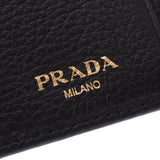 PRADA Prada 6 consecutive key case black gold metal fittings unisex leather key case used