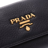 PRADA プラダ6連キーケース 
 黒 ゴールド金具 ユニセックス レザー キーケース
 
 中古