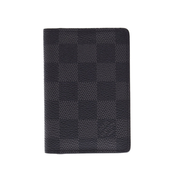 LOUIS VUITTON Louis Vuitton Damier Graphite Organizer De Posh Black/Gray N63143 Men's Damier Graphite Canvas Card Case A Rank Used Ginzo