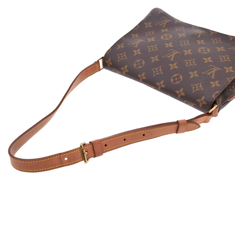 LOUIS VUITTON Louis Vuitton Musette Tango Short 14145 Brown Ladies Monogram Canvas Shoulder Bag M51257 Used