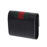 GUCCI, Gucci, Sylvie, Compact Wallet, Black/Gold Equipment Ladies: Three-fold wallet, wallet, 476081 used.