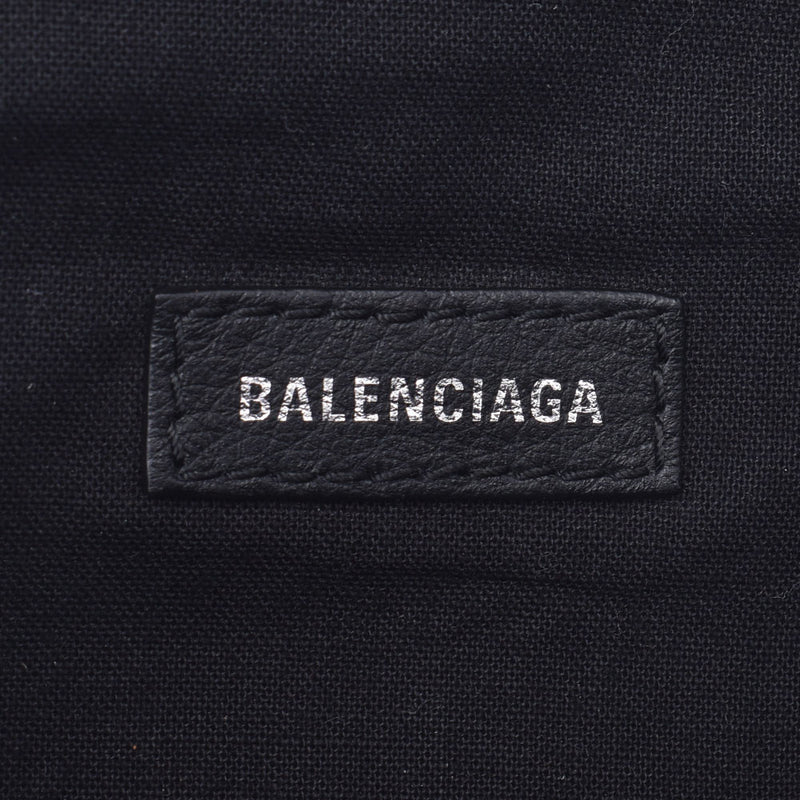 BALENCIAGA バレンシアガエブリデイ ロゴ ベルトバッグ ボディバッグ 
 黒/白 ユニセックス レザー ウエストバッグ
 
 中古