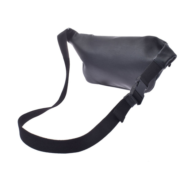BALENCIAGA Everyday Logo Belt Bag Body Bag Black/White Unisex Leather Waist Bag Used