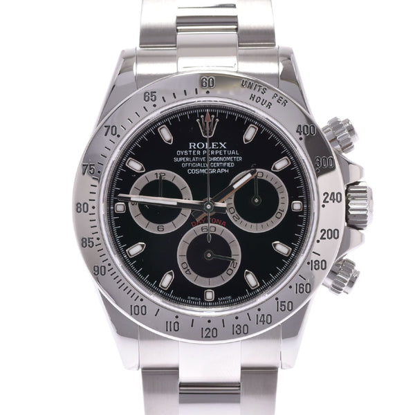ROLEX Rolex Daytona 116520 Men's SS watch automatic winding black dial A rank used Ginzo