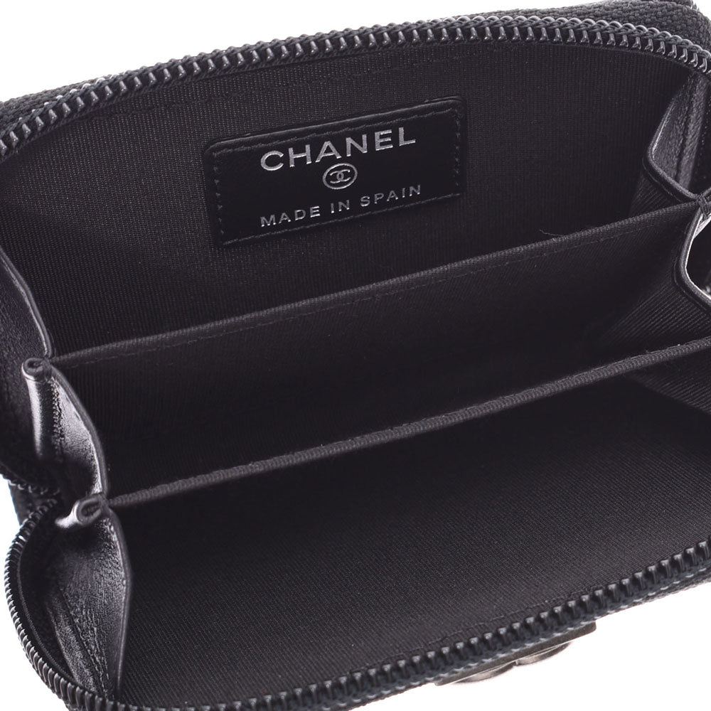 CHANEL シャネルボーイシャネル ジッピーコインパース 黒 SV金具 レディース キャビアスキン コインケース