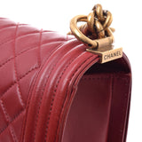 CHANEL Chanel Boy Chanel Chain Shoulder Bag Red Gold Hardware Ladies Shoulder Bag Used