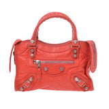 BALENCIAGA Valesiaga Giant Mini City Orange Ladies: Ramskin 2WAY Bag Used