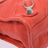 BALENCIAGA Valesiaga Giant Mini City Orange Ladies: Ramskin 2WAY Bag Used