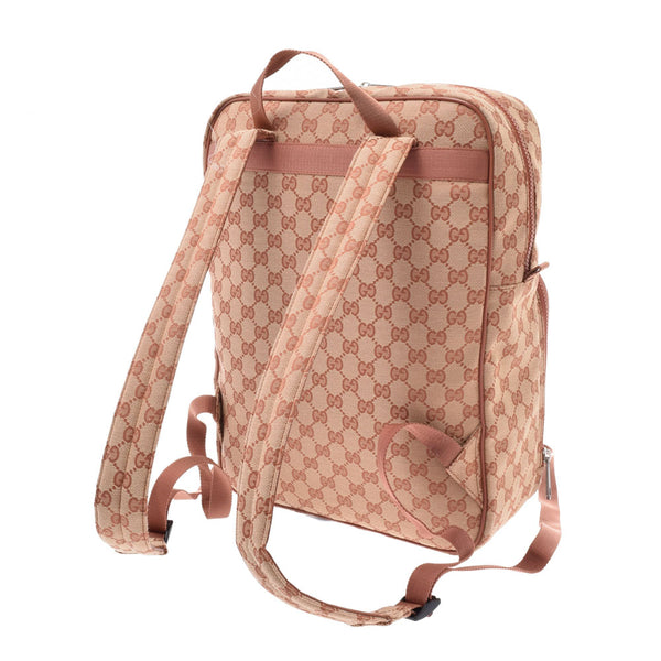 GUCCI Gucci纽约洋基背包米色/棕色536724中性GG帆布背包Daypack未使用的Ginzo