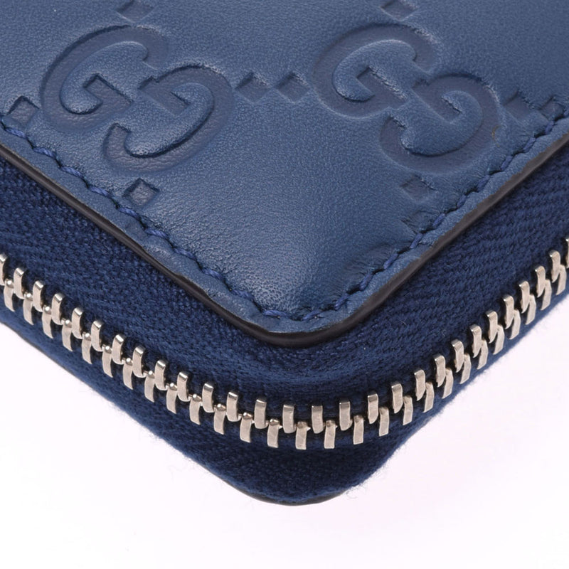 GUCCI Gucci Gucci Shima Round Zipper Wallet NY Yankees Navy 547791 Men's Leather Wallet Unused Ginzo