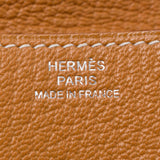 HERMES Hermes LeVan牛天然SV Goldmill X印记(大约2016年)Unisex摇摆硬币箱B等级使用银器