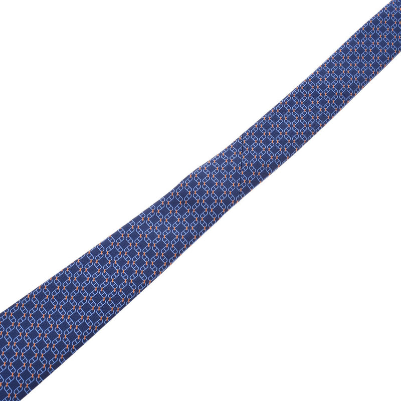 HERMES蓝色男士真丝100％领带