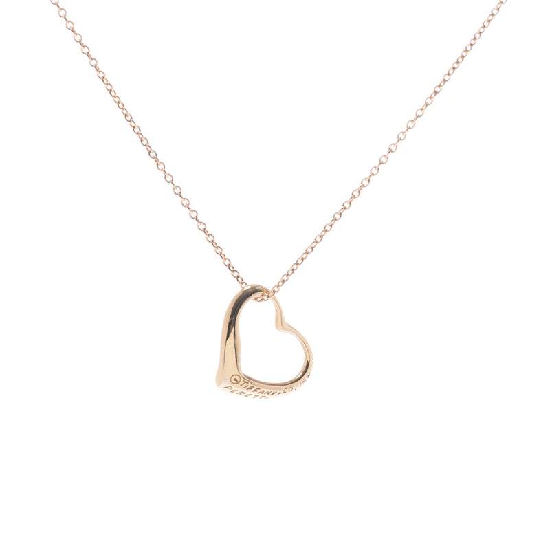 TIFFANY&Co. Tiffany open heart necklace Lady's K18YG necklace A rank used silver storehouse