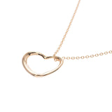 TIFFANY&Co. Tiffany open heart necklace Lady's K18YG necklace A rank used silver storehouse