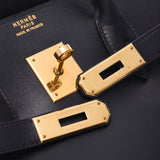 HERMES Hermes, 35, black gold fittings, Z tick marks (around 1996) unisex BOX carf handbag, B rank, used silver storehouse.