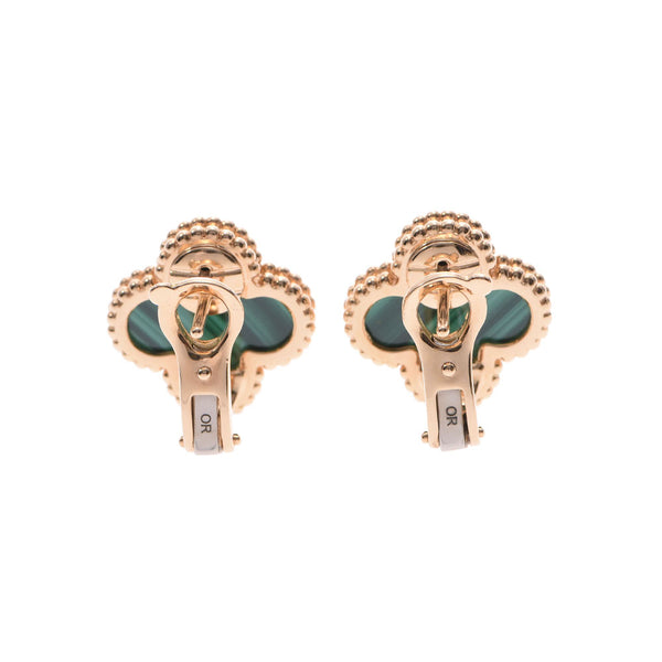 Van Cleef & Arpels Van Cleef & Arpels Vintage Alhambra Ladies YG/Malachite Earrings A Rank Used Ginzo