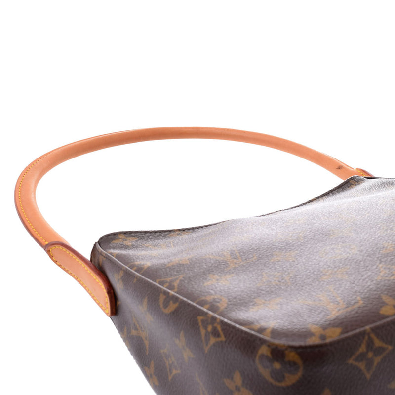 LOUIS VUITTON ルイヴィトン モノグラム ルーピングMM  ブラウン M51146 レディース モノグラムキャンバス ワンショルダーバッグ ABランク 中古 銀蔵