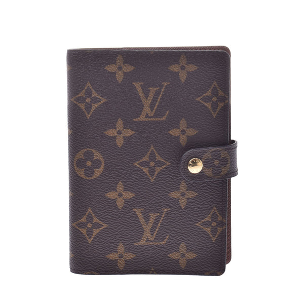 LOUIS VUITTON ルイヴィトン モノグラム アジェンダPM ブラウン R20005 ユニセックス モノグラムキャンバス 手帳カバー 新同 中古 銀蔵