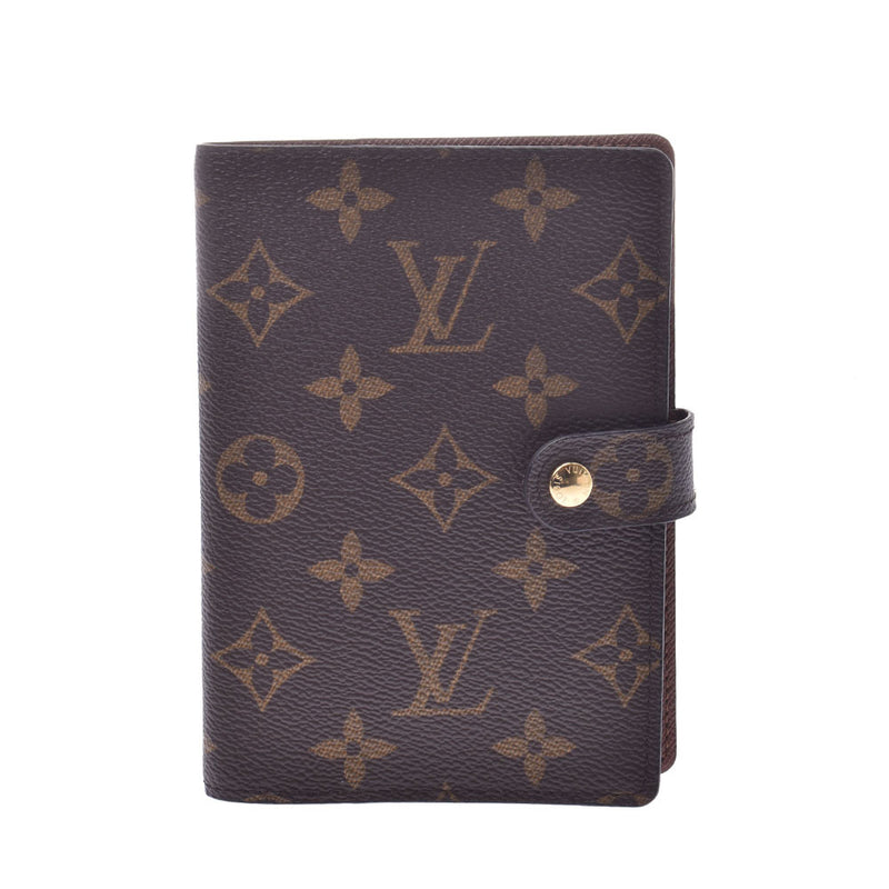 LOUIS VUITTON ルイヴィトン モノグラム アジェンダPM ブラウン R20005 ユニセックス モノグラムキャンバス 手帳カバー 新同 中古 銀蔵