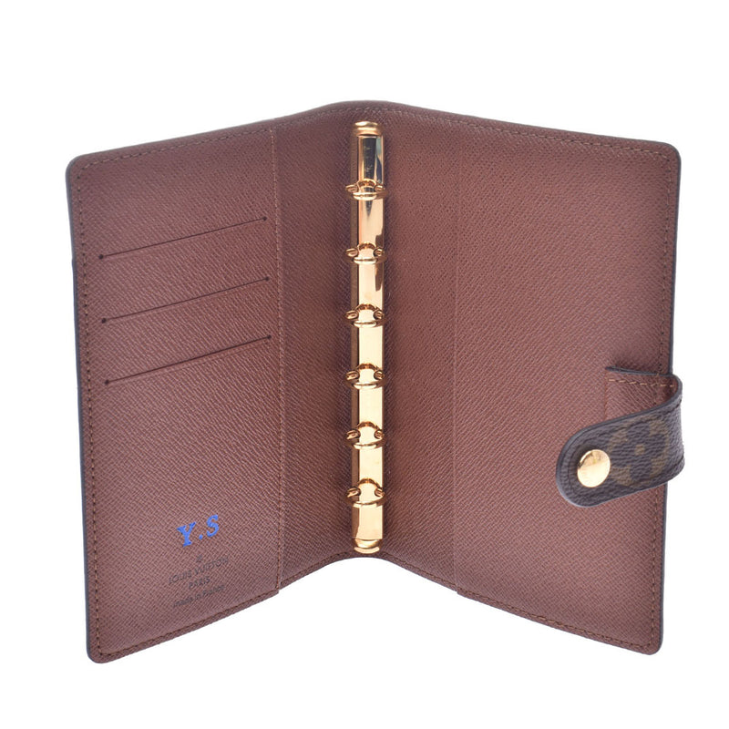 LOUIS VUITTON ルイヴィトン モノグラム アジェンダPM ブラウン R20005 ユニセックス モノグラムキャンバス 手帳カバー 新同 中古 銀蔵