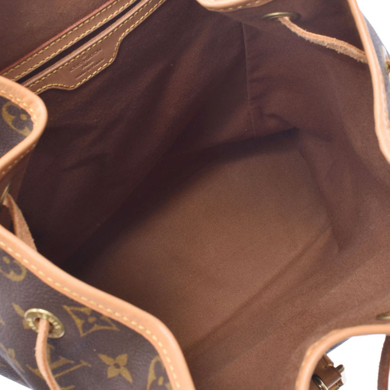 LOUIS VUITTON Louis Vuitton mon pickpocket GM monogram brown unisex monogram canvas rucksack day pack M51135 is used