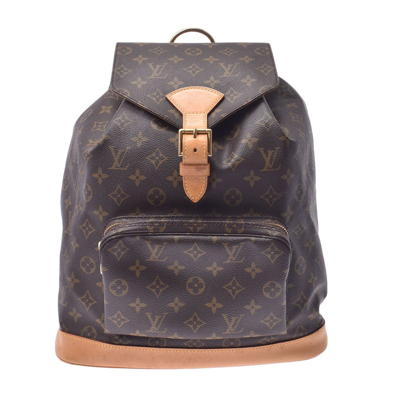 LOUIS VUITTON Louis Vuitton mon pickpocket GM monogram brown unisex monogram canvas rucksack day pack M51135 is used