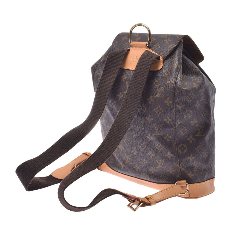 LOUIS VUITTON Louis Vuitton mon pickpocket GM monogram brown unisex monogram canvas rucksack day pack M51135 is used