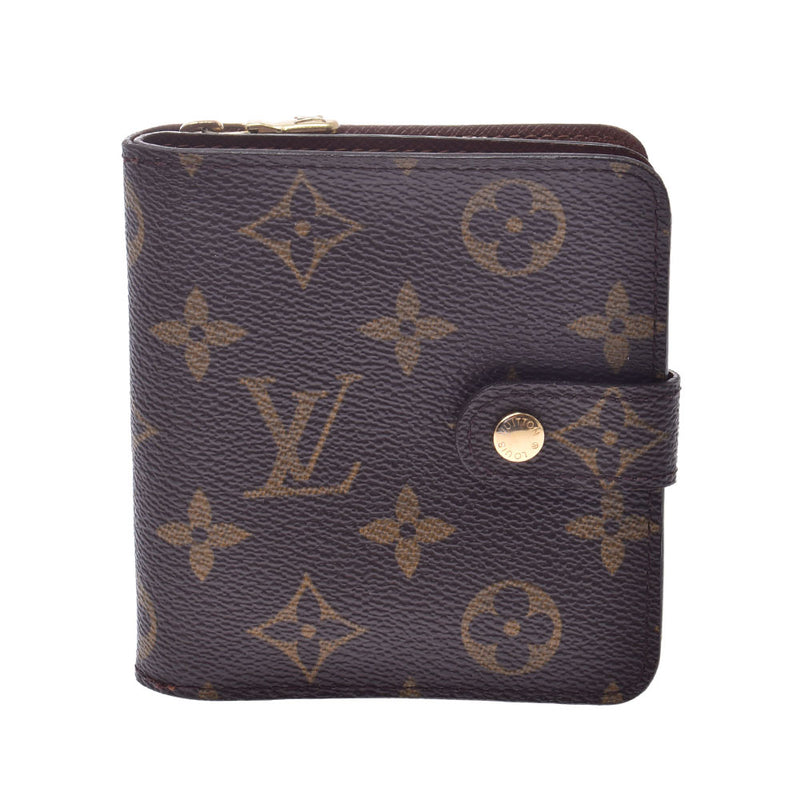 Monogram Compact Zippe Wallet Brown