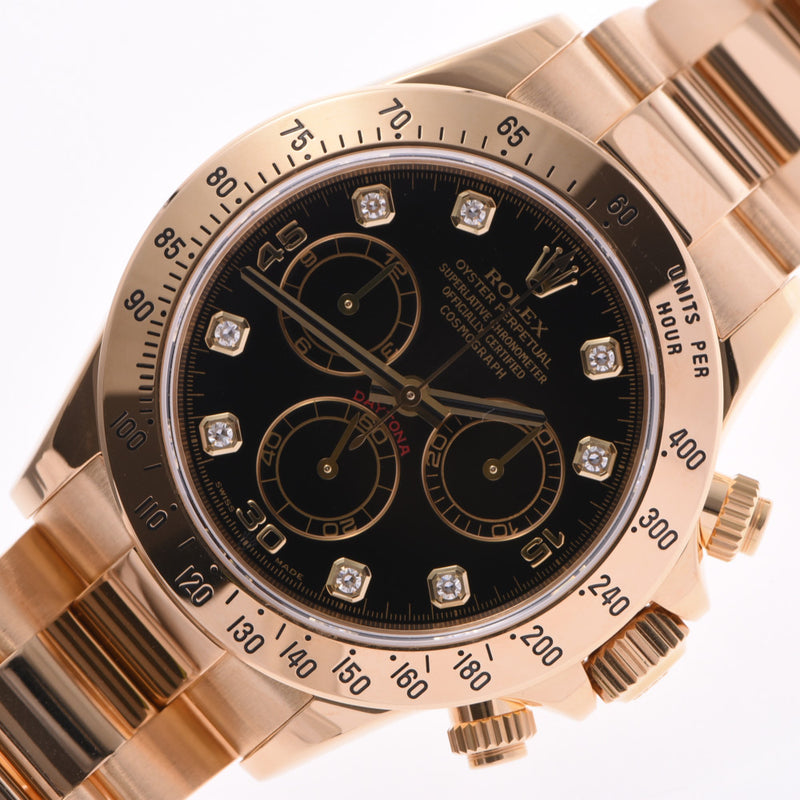 Rolex Rolex Daytona 8p diamond 116528g Mens YG watch automatic wrap black dial a