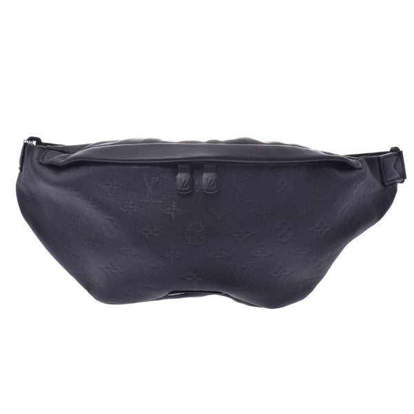 路易威登（Louis Vuitton）路易威登Monogram Shadow Discovery腰包身体包黑色M44388中性皮革腰包未使用的Ginzo