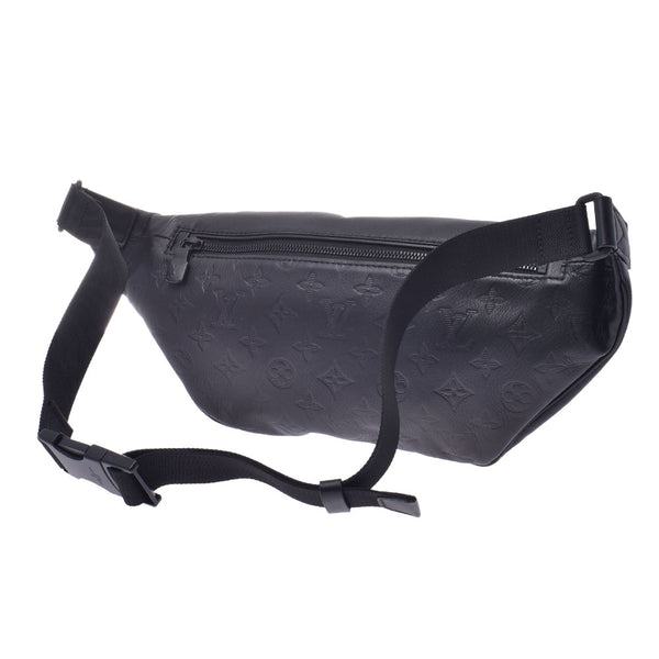 路易威登（Louis Vuitton）路易威登Monogram Shadow Discovery腰包身体包黑色M44388中性皮革腰包未使用的Ginzo