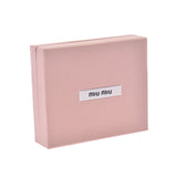 MIUMIU Miu Materase Compact Round Fastener Wallet Navy 5ML522 Ladies Lambskin Bi-Fold Wallet AB Rank Used Ginzo