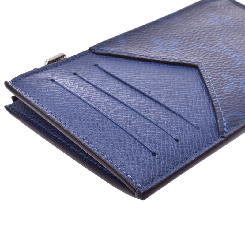 Louis Vuitton Monogram Taiga Coin Card Holder Cobalt M30270 