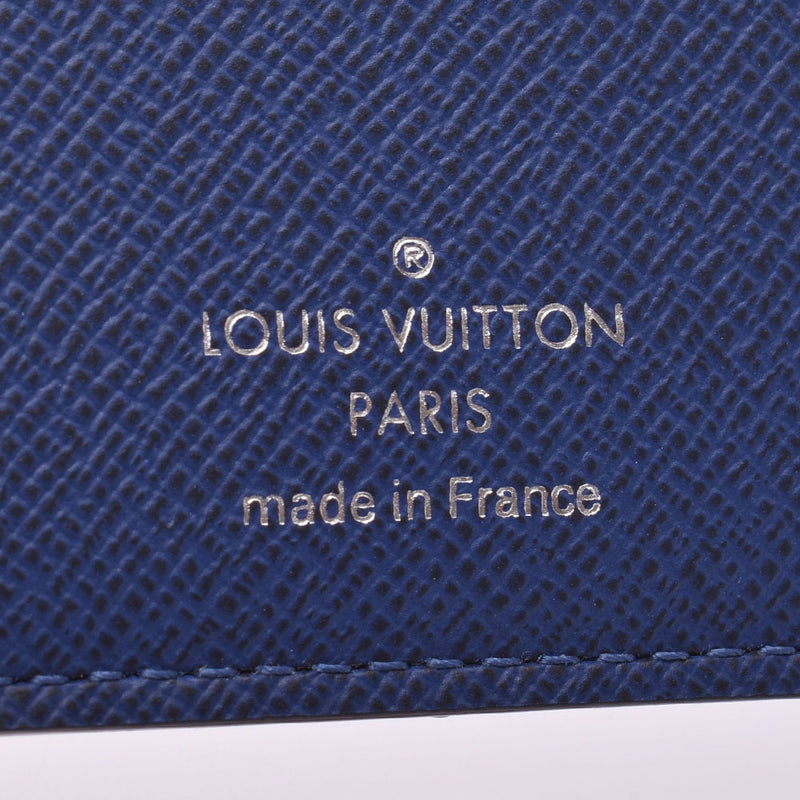 LOUIS VUITTON Louis Vuitton Tayramarama Portofeuille Multipul Cobalt M60299 Men's Leather Wallet Shindo Used Ginzo